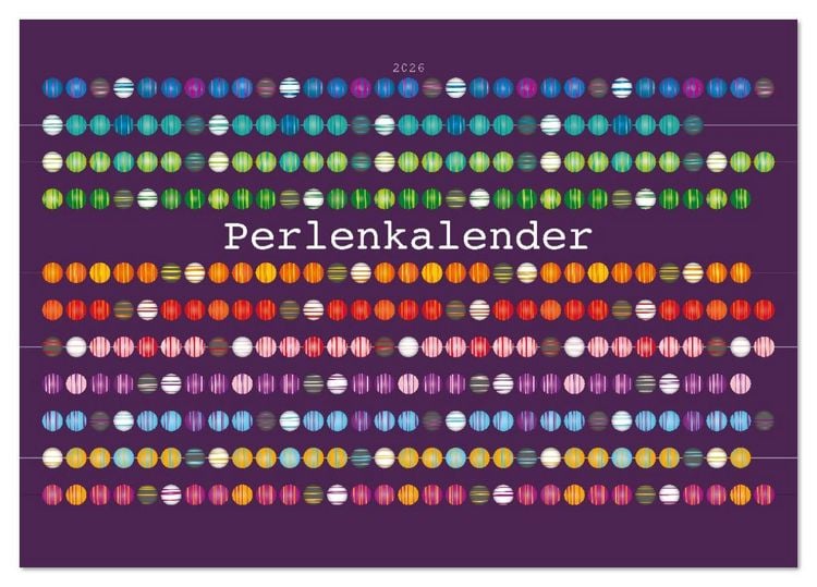 Produktbild: Perlenkalender (Tischkalender 2026 DIN A5 quer), CALVENDO Monatskalender