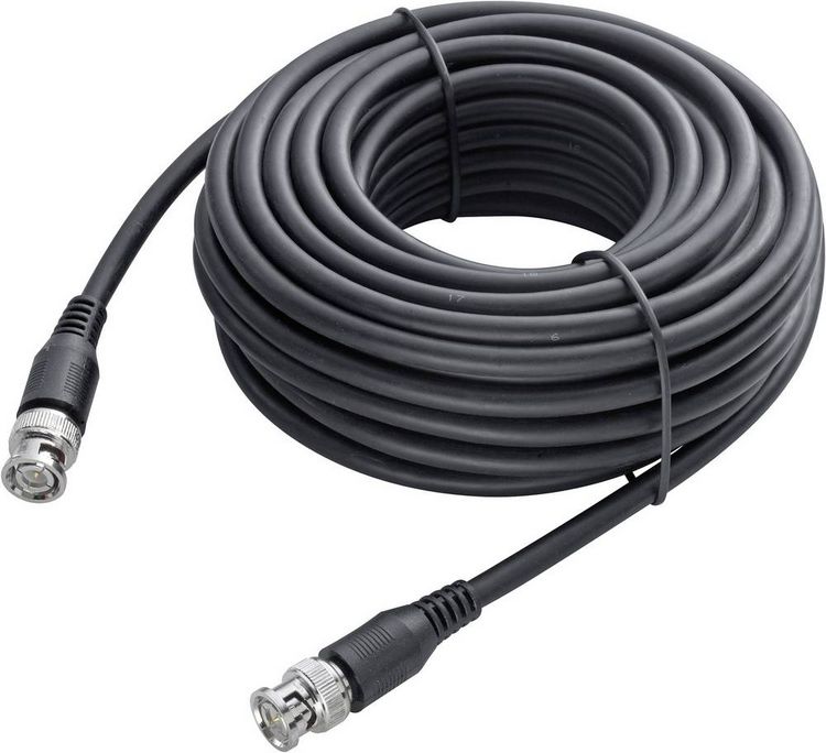 Produktbild: Sygonix SY-4714546 Video Verl&auml;ngerungskabel [1x BNC-Stecker - 1x BNC-Stecker] 1.00m Schwarz