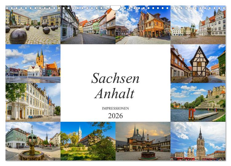 Produktbild: Sachsen Anhalt Impressionen (Wandkalender 2026 DIN A3 quer), CALVENDO Monatskalender