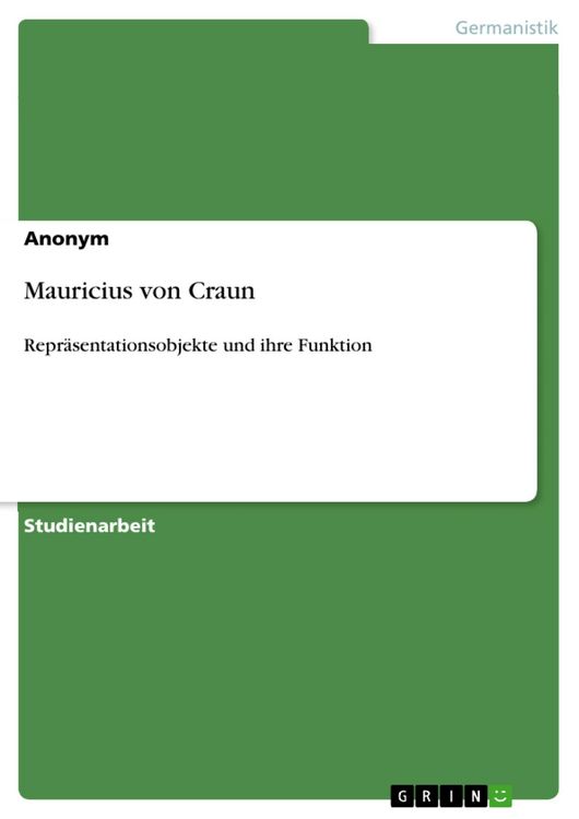 Produktbild: Mauricius von Craun