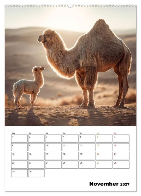 Produktbild: Ein Herz und eine Schnauze - Ein tierisch buntes Miteinander (hochwertiger Premium Wandkalender 2027 DIN A2 hoch), Kunstdruck in Hochglanz