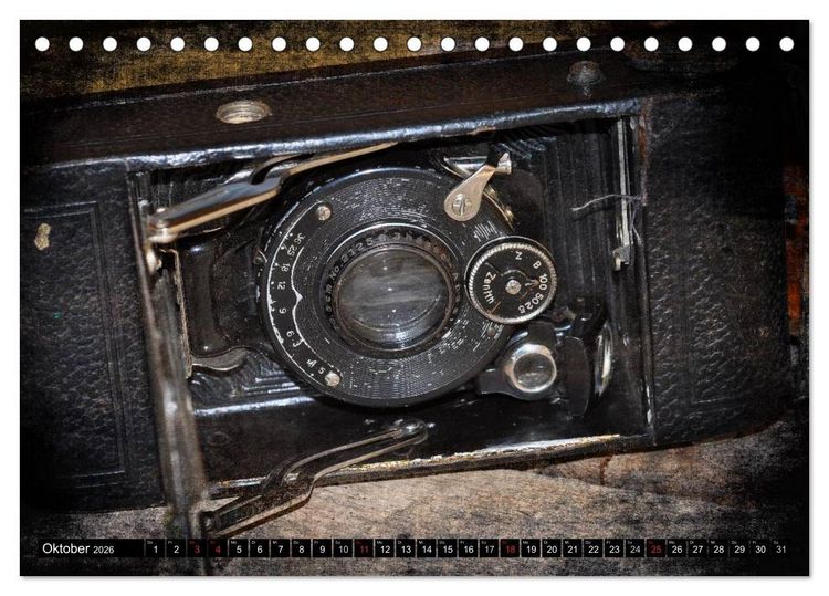 Produktbild: Historische Fotoapparate (Tischkalender 2026 DIN A5 quer), CALVENDO Monatskalender