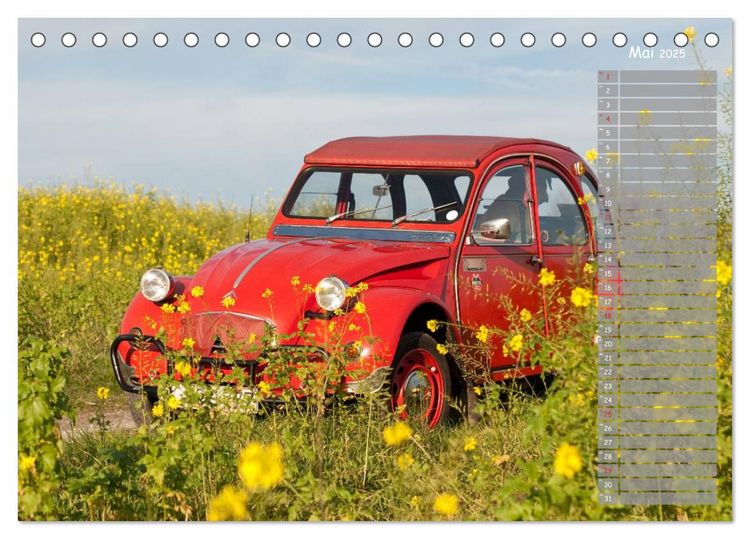 Produktbild: Kultautomobil Ente Citro&euml;n 2CV (Tischkalender 2025 DIN A5 quer), CALVENDO Monatskalender