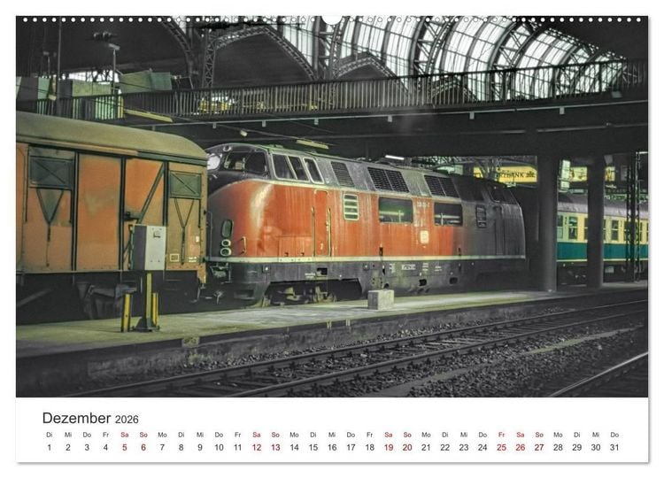 Produktbild: Deutsche Diesellokomotiven (Wandkalender 2026 DIN A2 quer), CALVENDO Monatskalender