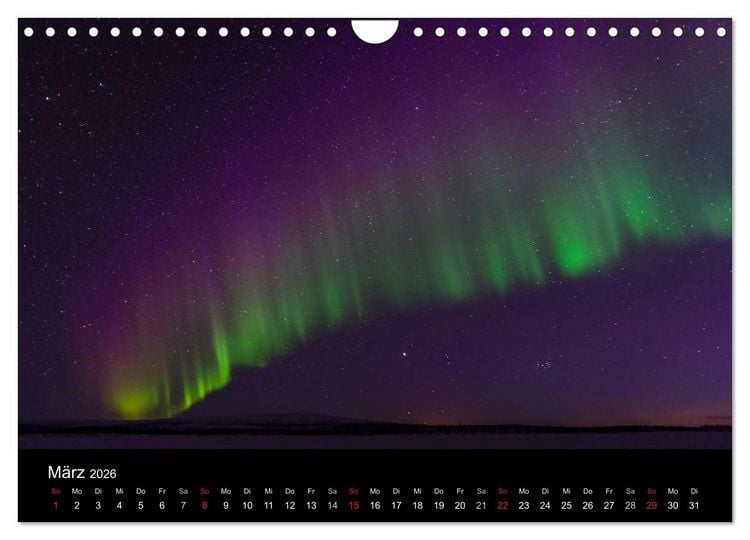 Produktbild: Nordlichter (Wandkalender 2026 DIN A4 quer), CALVENDO Monatskalender