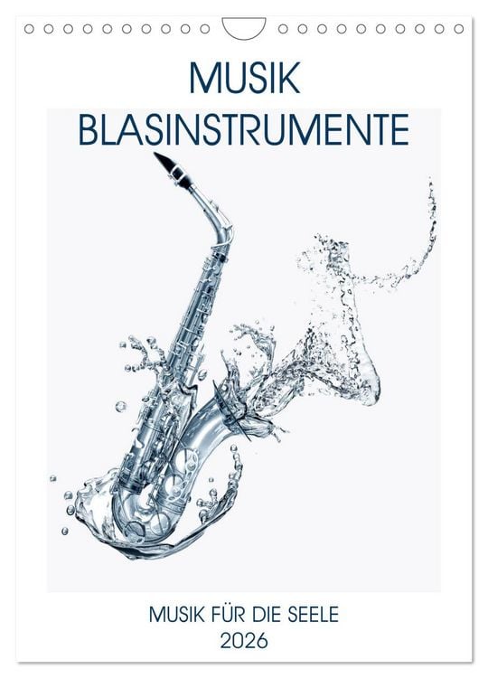 Produktbild: Musik Blasinstrumente (Wandkalender 2026 DIN A4 hoch), CALVENDO Monatskalender