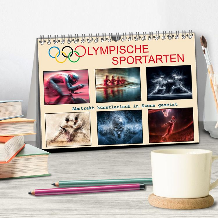 Produktbild: Olympische Sportarten (Tischkalender 2026 DIN A5 quer), CALVENDO Monatskalender