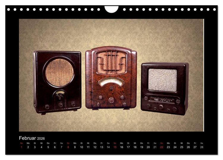 Produktbild: Dampfradios - Antike Radios mit Charme und Patina (Wandkalender 2026 DIN A4 quer), CALVENDO Monatskalender