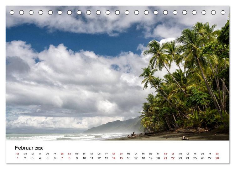Produktbild: Costa Rica - das Naturparadies (Tischkalender 2026 DIN A5 quer), CALVENDO Monatskalender