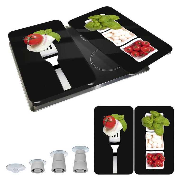 Produktbild: Herdabdeckplatte Universal Mod. Caprese, 2er Set, f&uuml;r alle Herdarten geeignet
