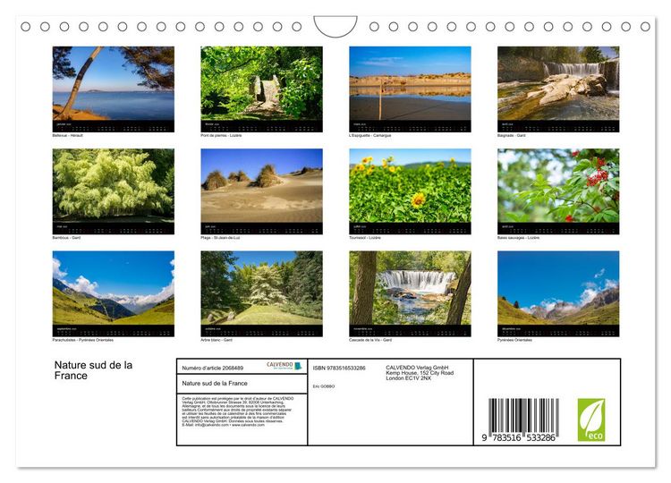 Produktbild: Nature sud de la France (Calendrier mural 2026 DIN A4 vertical), CALVENDO calendrier mensuel