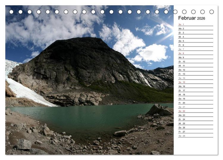 Produktbild: Norwegen und seine Sch&ouml;nheiten 2026 (Tischkalender 2026 DIN A5 quer), CALVENDO Monatskalender