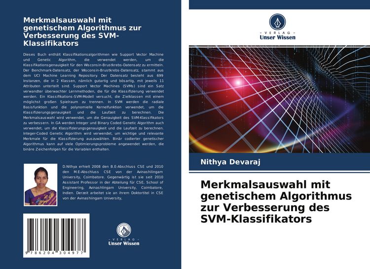 Produktbild: Merkmalsauswahl mit genetischem Algorithmus zur Verbesserung des SVM-Klassifikators