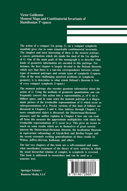 Produktbild: Moment Maps and Combinatorial Invariants of Hamiltonian Tn-spaces