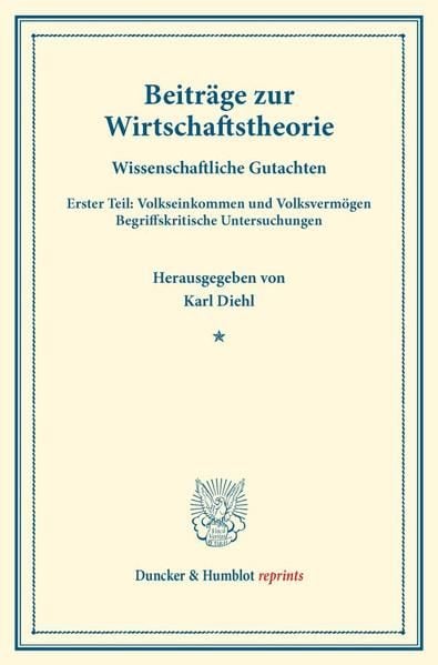 Produktbild: Beitr&auml;ge zur Wirtschaftstheorie.