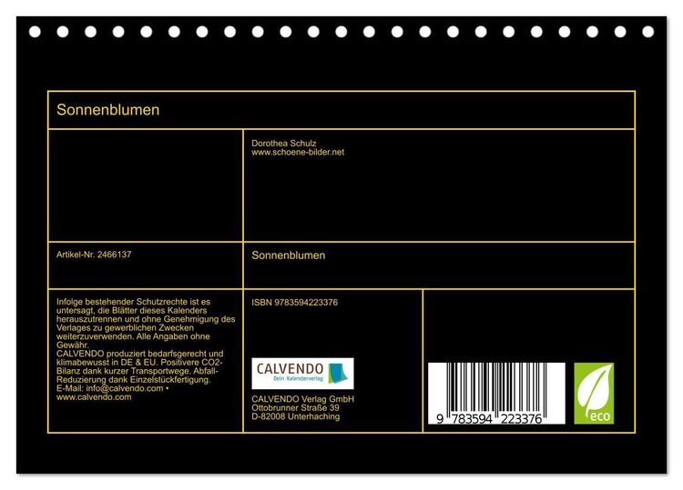 Produktbild: Sonnenblumen (Tischkalender 2027 DIN A5 quer), CALVENDO Monatskalender