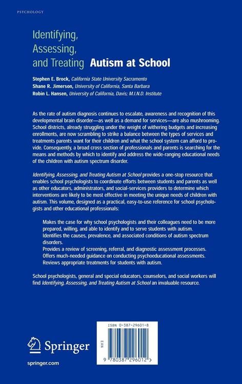 Produktbild: Identifying, Assessing, and Treating Autism at School