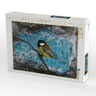 Produktbild: CALVENDO Puzzle Kohlmeise | 1000 Teile Lege-Gr&ouml;&szlig;e 64x48cm Foto-Puzzle f&uuml;r gl&uuml;ckliche Stunden