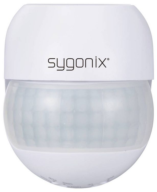 Produktbild: Sygonix SY-6118230 wandh&auml;ngend, Aufputz PIR-Bewegungsmelder 180&deg; Relais Wei&szlig; IP44