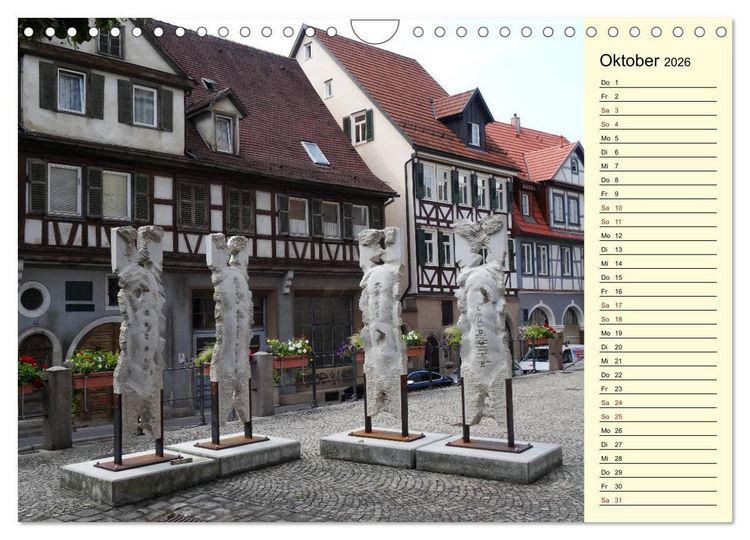 Produktbild: Unterwegs in Schorndorf (Wandkalender 2026 DIN A4 quer), CALVENDO Monatskalender