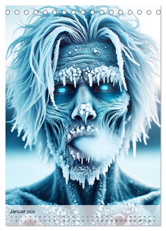 Produktbild: Zombie Selfies - Ein humorvoller Blick auf das untote Dasein (Tischkalender 2026 DIN A5 hoch), CALVENDO Monatskalender