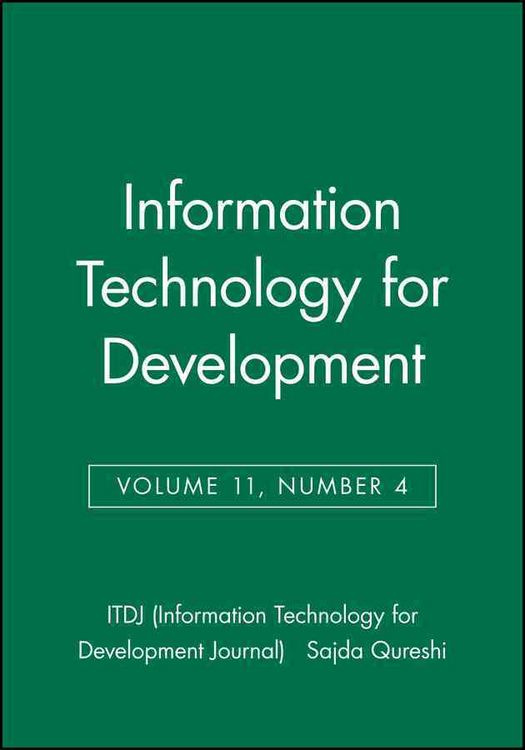 Produktbild: Info Technology For Developmen