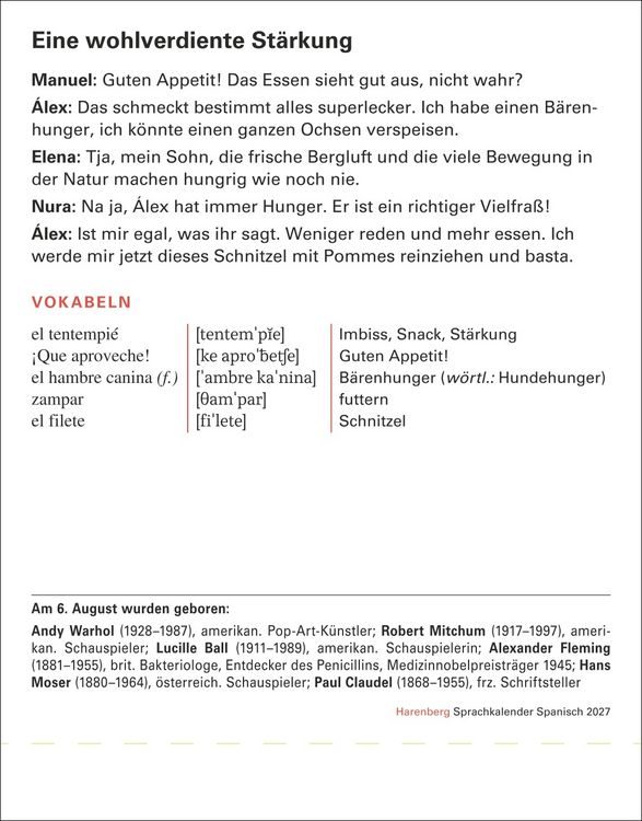 Produktbild: Spanisch Sprachkalender 2027 - Spanisch lernen leicht gemacht - Tagesabrei&szlig;kalender