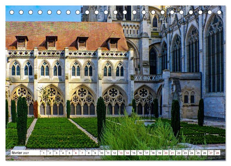 Produktbild: Les cath&eacute;drales fran&ccedil;aises &ndash; Des chefs-d'&oelig;uvre de l&rsquo;architecture gothique (Calendrier de bureau 2027 DIN A5 vertical), CALVENDO calendrier mensuel