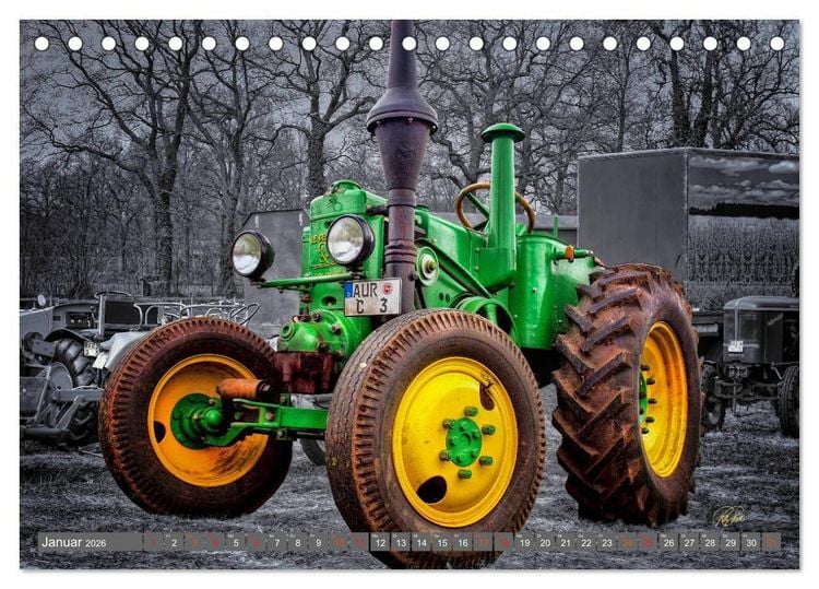 Produktbild: Traktoren - Oldtimer (Tischkalender 2026 DIN A5 quer), CALVENDO Monatskalender