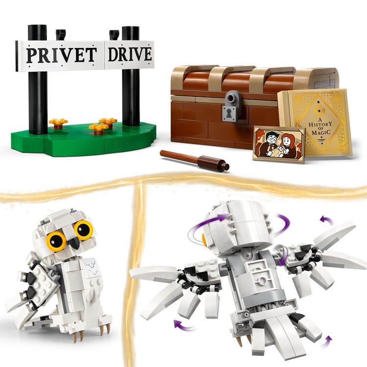 Produktbild: LEGO Harry Potter 76425 Hedwig im Ligusterweg 4 Spielzeug mit Eule-Figur