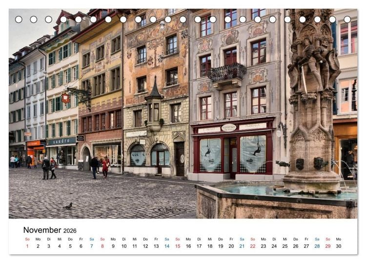 Produktbild: Unterwegs in Luzern (Tischkalender 2026 DIN A5 quer), CALVENDO Monatskalender