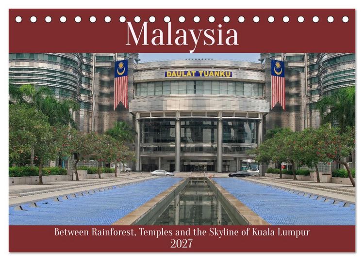 Produktbild: Malaysia &ndash; Between Rainforest, Temples and the Skyline of Kuala Lumpur (Desk Calendar 2027 DIN A5 landscape), CALVENDO 12 Month DeskCalendar