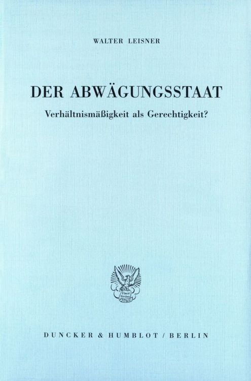 Produktbild: Der Abw&auml;gungsstaat.