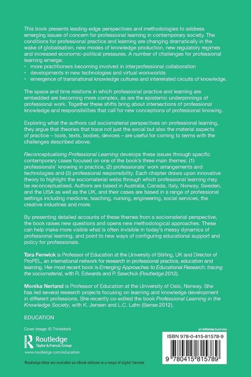 Produktbild: Reconceptualising Professional Learning