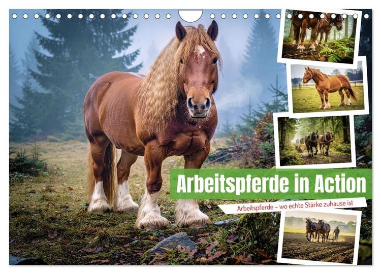 Produktbild: Arbeitspferde in Action (Wandkalender 2027 DIN A4 quer), CALVENDO Monatskalender