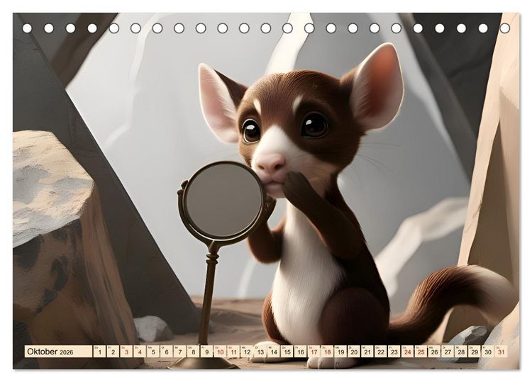 Produktbild: Tiere dieser Welt - Niedliche Tiere in witzigen Momenten (Tischkalender 2026 DIN A5 quer), CALVENDO Monatskalender