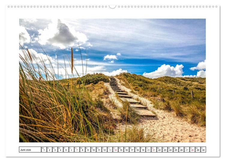 Produktbild: Sylt - Strandspaziergang (Wandkalender 2026 DIN A2 quer), CALVENDO Monatskalender