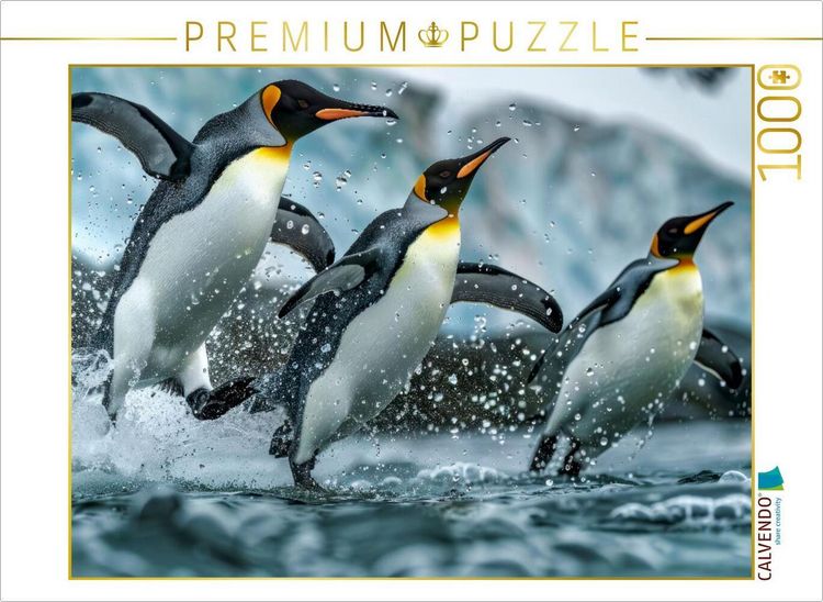 Produktbild: CALVENDO Puzzle Pinguin Ballett | 1000 Teile Lege-Gr&ouml;&szlig;e 64x48cm Foto-Puzzle f&uuml;r gl&uuml;ckliche Stunden