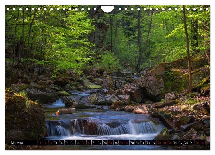 Produktbild: Fl&uuml;sse und Seen im Harz (Wandkalender 2026 DIN A4 quer), CALVENDO Monatskalender