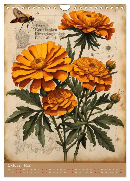 Produktbild: Geburtsblume, dein florales Sternzeichen (Wandkalender 2026 DIN A4 hoch), CALVENDO Monatskalender