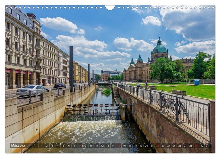 Produktbild: Ein Sommertag in Leipzig (Wandkalender 2026 DIN A3 quer), CALVENDO Monatskalender