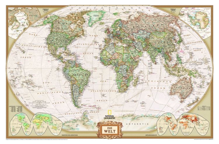 Produktbild: National Geographic Weltkarte als Poster in Deutsch, ca. 88x58cm