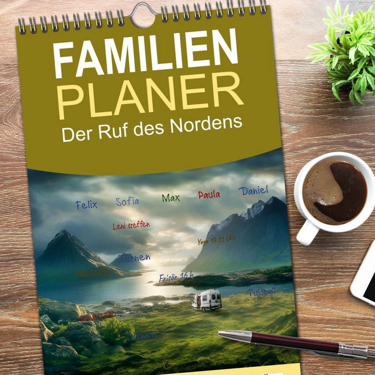 Produktbild: Familienplaner 2026 - Der Ruf des Nordens mit 5 Spalten (Wandkalender, 21 x 45 cm) CALVENDO