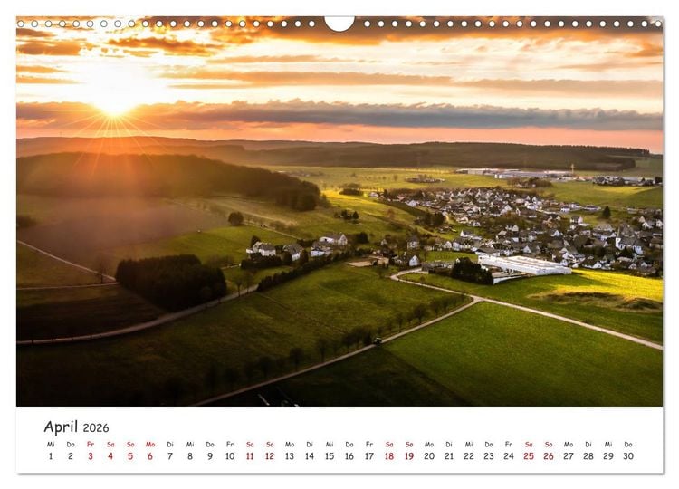 Produktbild: Das Sauerland bei Brilon aus der Vogelperspektive (Wandkalender 2026 DIN A3 quer), CALVENDO Monatskalender