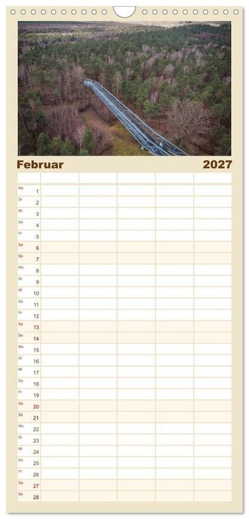 Produktbild: Familienplaner 2027 - Die Lausitz - Region im Wandel mit 5 Spalten (Wandkalender, 21 x 45 cm) CALVENDO