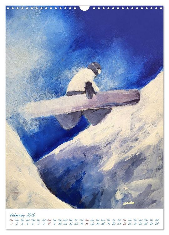 Produktbild: Colourful snowboard power world (Wall Calendar 2026 DIN A3 portrait), CALVENDO 12 Month Wall Calendar