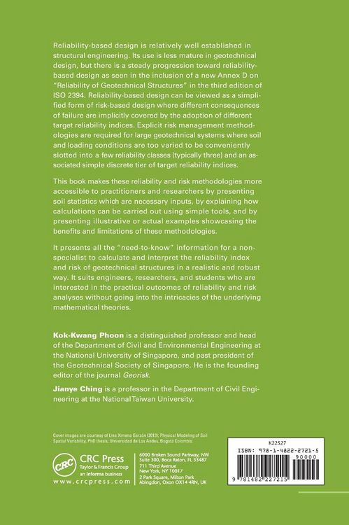 Produktbild: Risk and Reliability in Geotechnical Engineering