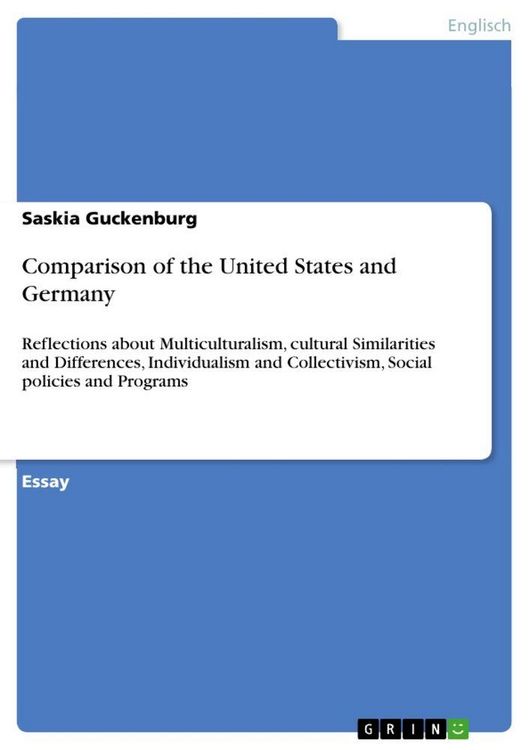 Produktbild: Comparison of the United States and Germany