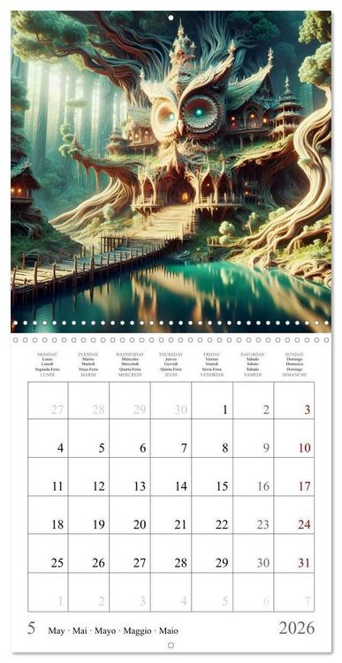 Produktbild: Habitat des chouettes (Calendrier mural carr&eacute; 2026 30x30 cm) Calendrier double avec une page pour vos prises de notes