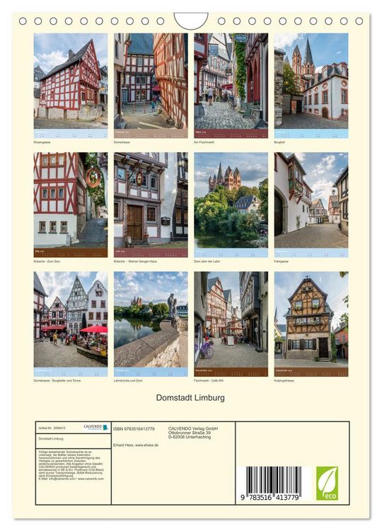 Produktbild: Domstadt Limburg (Wandkalender 2026 DIN A4 hoch), CALVENDO Monatskalender
